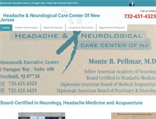 Tablet Screenshot of headachedoctornewjersey.com